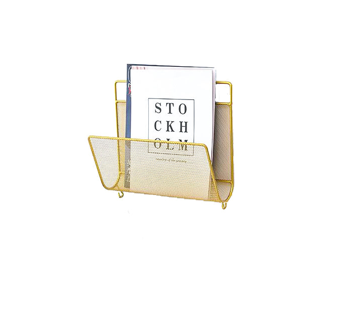 QUVIO Tijdschriften organizer wandmontage goud (5)