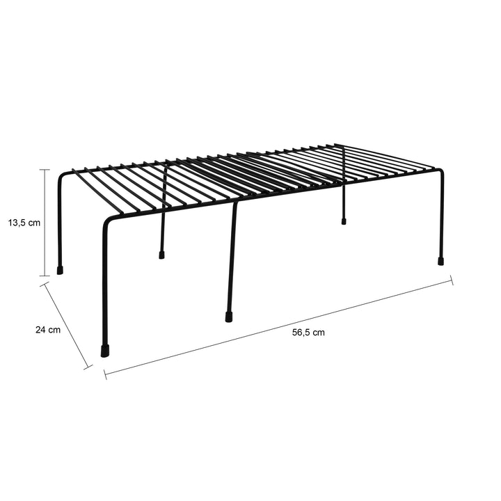 QUVIO Uitschuifbaar keukenkast organizer - Metaal - Zwart (1)