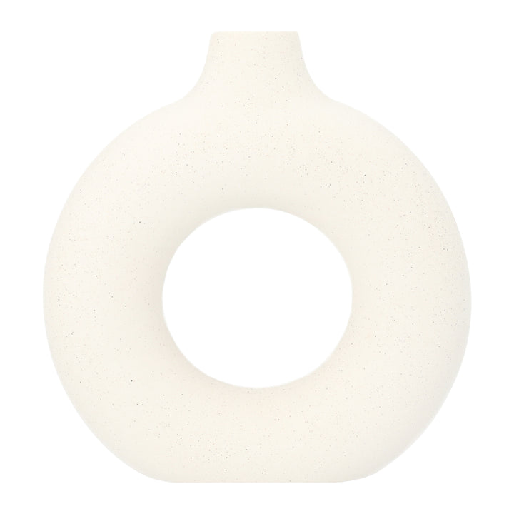 QUVIO Donutvaas - 23 cm - Keramiek - Wit (1)