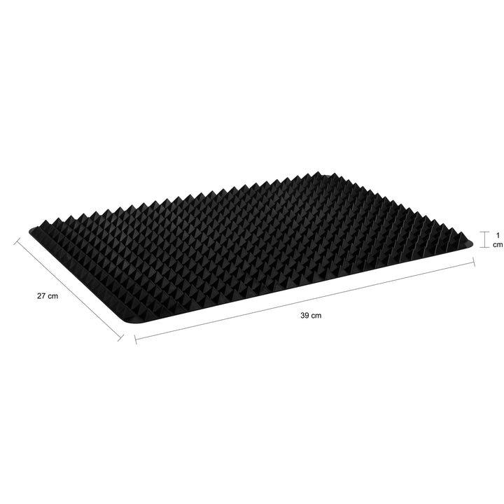 Krumble Verhoogde siliconen bakmat - Zwart (1)
