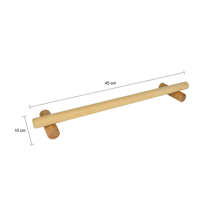 QUVIO Houten kledingrek stang - Hout - 45 cm - Bruin (1)