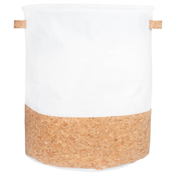 Wasmand rond met kurk look onderkant - L