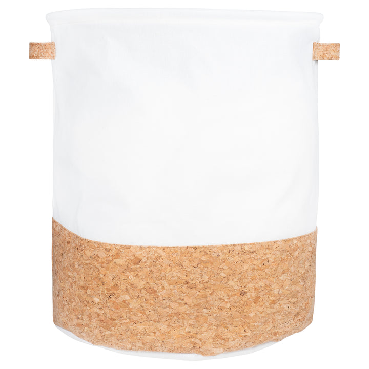 Wasmand rond met kurk look onderkant - L