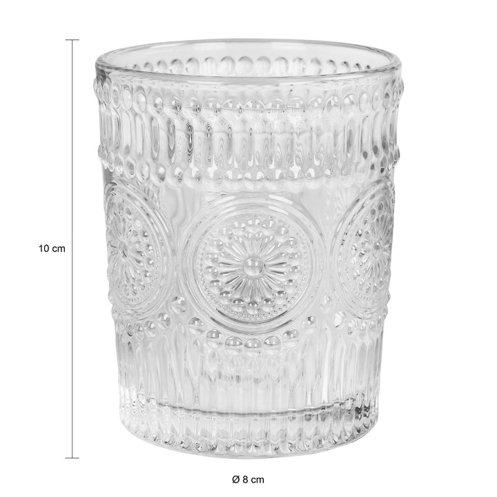 Krumble Waterglas vintage - 260 ml - Set van 6 (2)