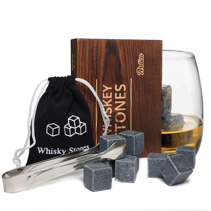 Aretica Whiskeystenen set van 9 cadeauset in houten box