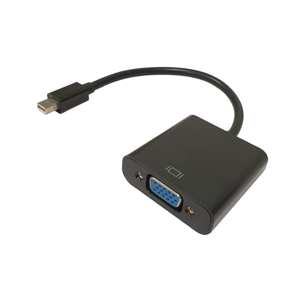 XIB Mini DP naar VGA adapter kabel 20cm zwart