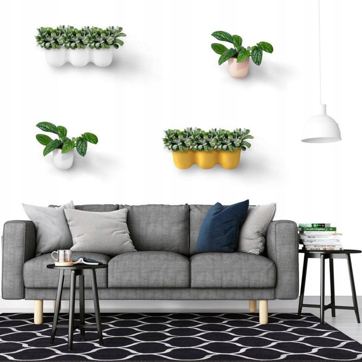 QUVIO Wand bloempot- Kunststof - Wit (4)