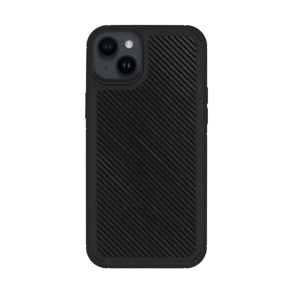 BMAX Carbon Silicone case voor iPhone 14 Plus - Zwart/Black