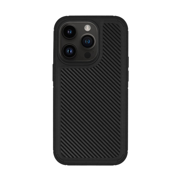 BMAX Carbon Silicone case voor iPhone 14 Pro Max- Zwart/Black