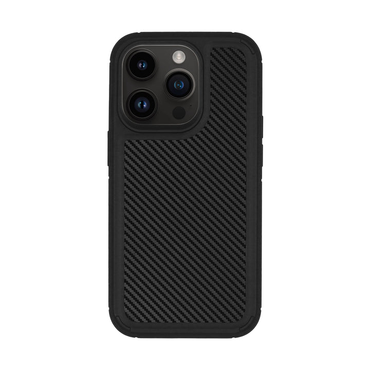BMAX Carbon Silicone case voor iPhone 14 Pro Max- Zwart/Black