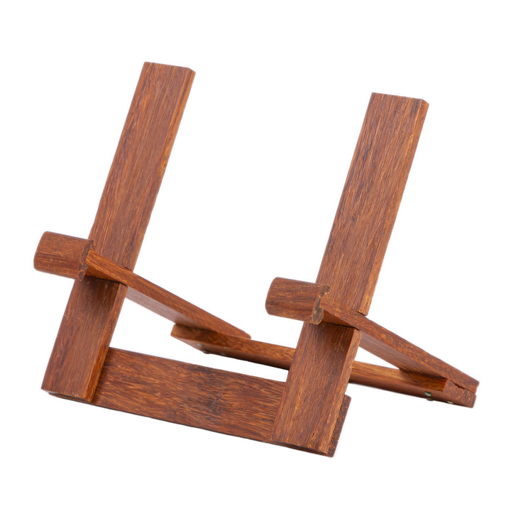 QUVIO Boekenstandaard/Tabletstandaard - Hout - Donkerbruin