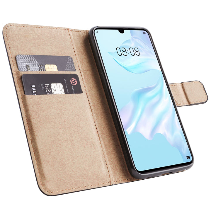 BMAX Leren flip case hoesje voor Huawei P30 Pro - Zwart (1)