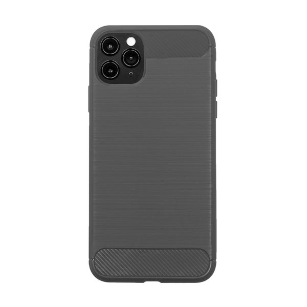 BMAX Carbon soft case hoesje voor iPhone 11 Pro Max - Grey/Grijs