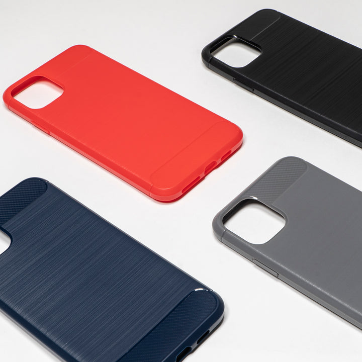 BMAX Carbon soft case hoesje voor iPhone 11 Pro Max - Grey/Grijs (3)