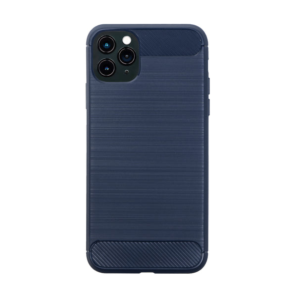 BMAX Carbon soft case hoesje voor iPhone 11 Pro - Blue/Blauw