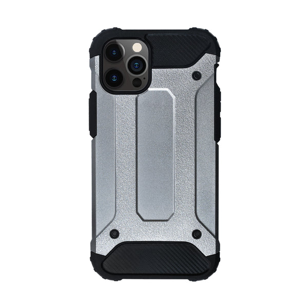 BMAX Classic Armor Phone Case iPhone 12 Pro - Silver/Zilver