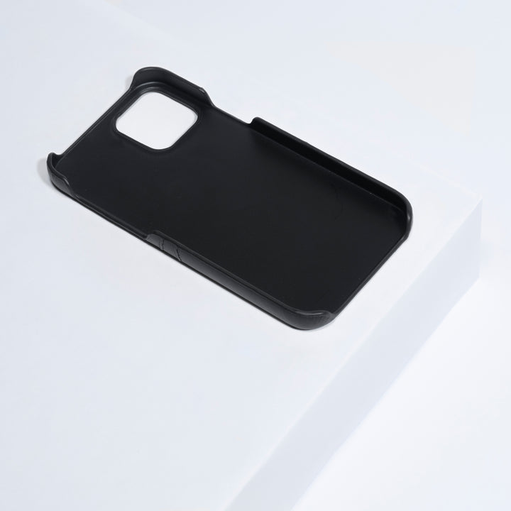 BMAX PU Leather Card Slots Hard Case hoesje voor iPhone 12 - Black/Zwart (2)