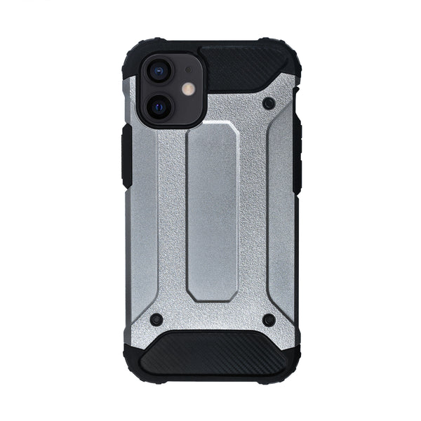 BMAX Classic Armor Phone Case iPhone 12 Mini - Silver/Zilver