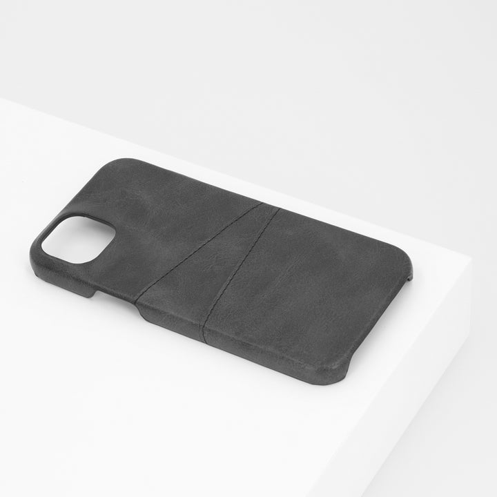 BMAX PU Leather Card Slots Hard Case hoesje voor iPhone 14 Plus - Black/Zwart (1)