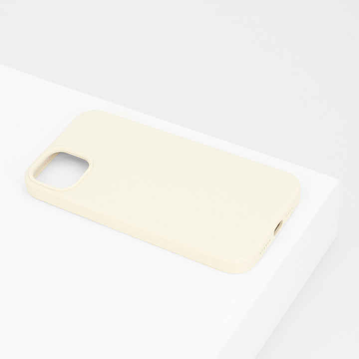 BMAX Liquid silicone case hoesje voor iPhone 14 Plus - Antiek wit/Antique white (1)