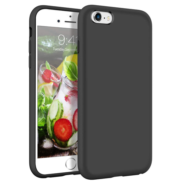 BMAX Liquid silicone case hoesje voor Iphone 6/6s Plus - Zwart