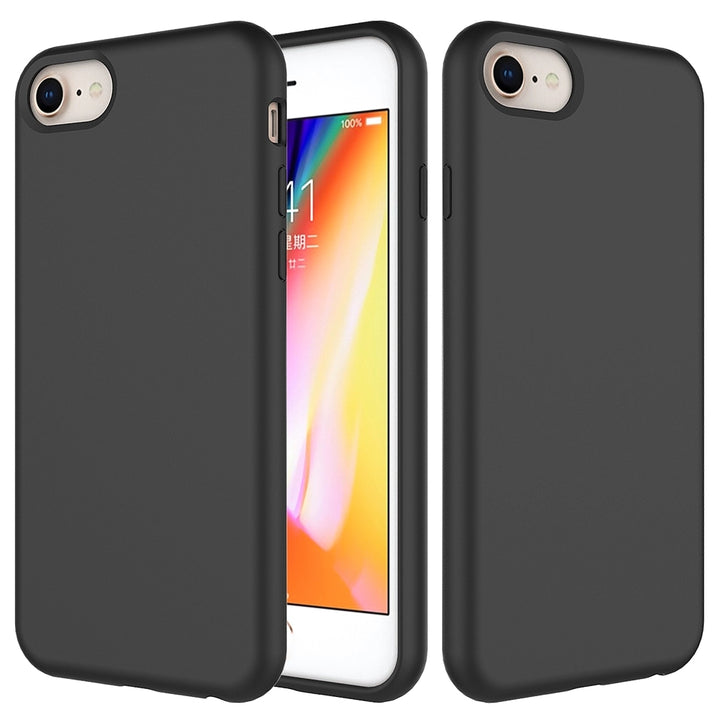 BMAX Liquid silicone case hoesje voor Iphone 7/8 - Zwart (3)