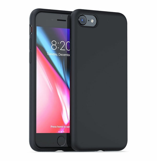 BMAX Liquid silicone case hoesje voor Iphone 7/8 - Zwart