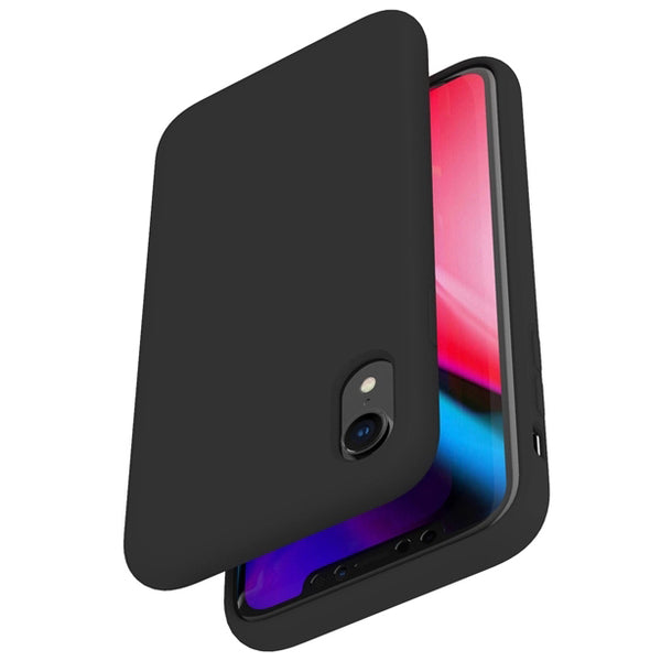BMAX Liquid silicone case hoesje voor Iphone X/XS - Zwart