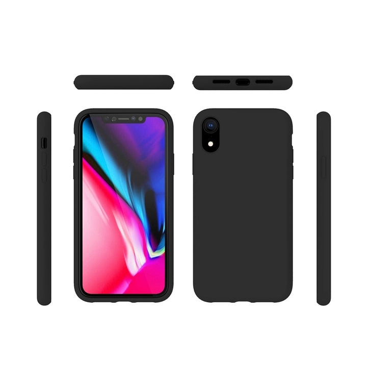 BMAX Liquid silicone case hoesje voor Iphone X/XS - Zwart (1)