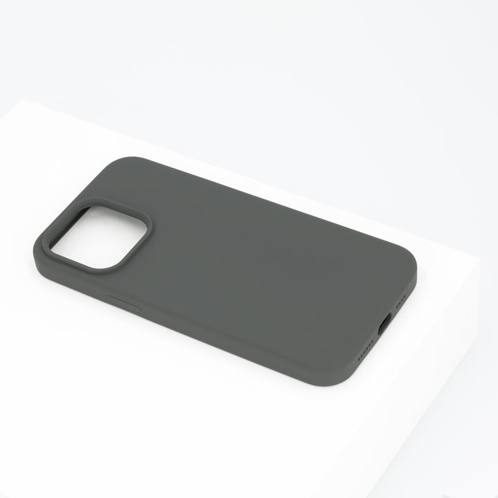 BMAX Liquid silicone case hoesje voor iPhone 14 Pro Max - Houtskool grijs/Charcoal grey (1)