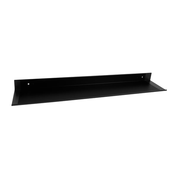 QUVIO Metalen muur plank - Zwart - 60 cm