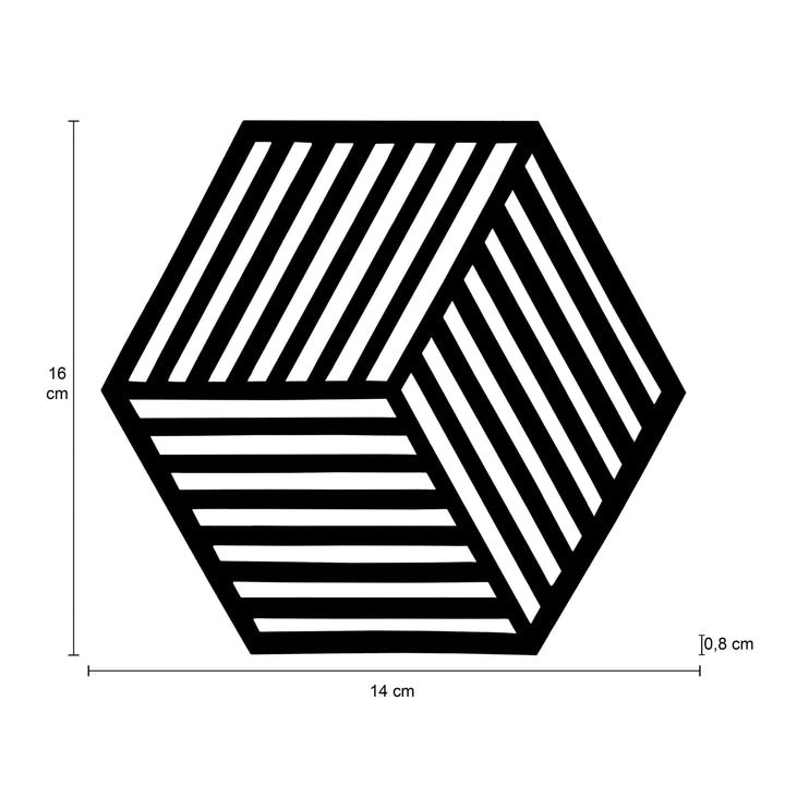 Krumble Pannenonderzetter Hexagon - Zwart (1)