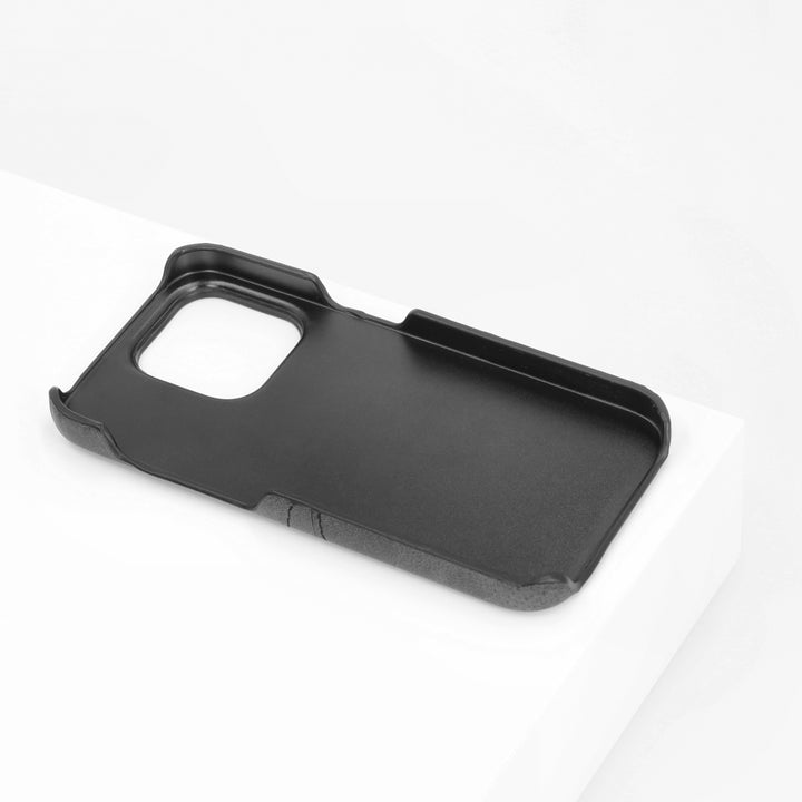 BMAX PU Leather Card Slots Hard Case hoesje voor iPhone 14 Pro - Black/Zwart (2)