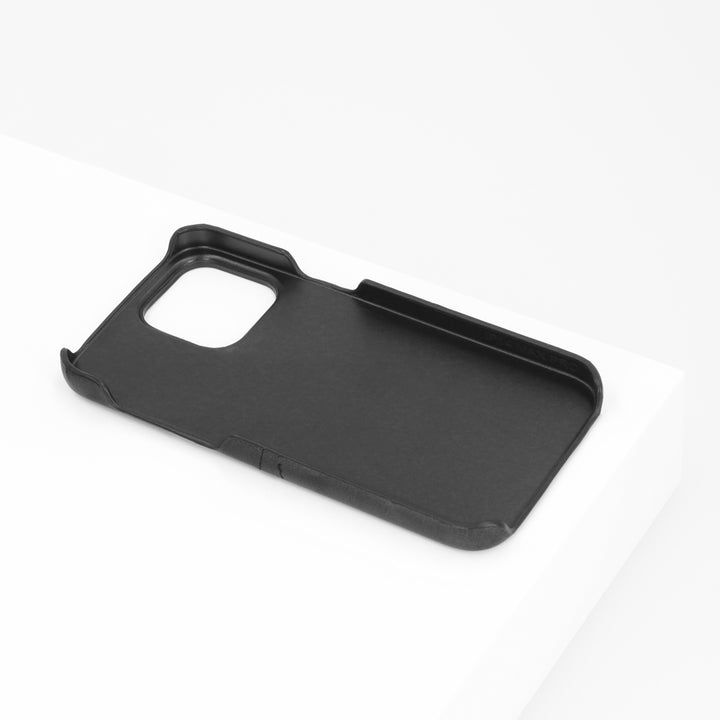 BMAX PU Leather Card Slots Hard Case hoesje voor iPhone 14 Pro Max - Black/Zwart (2)