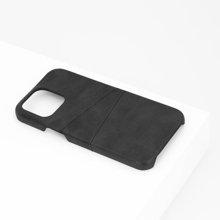 BMAX PU Leather Card Slots Hard Case hoesje voor iPhone 14 Pro Max - Black/Zwart (1)
