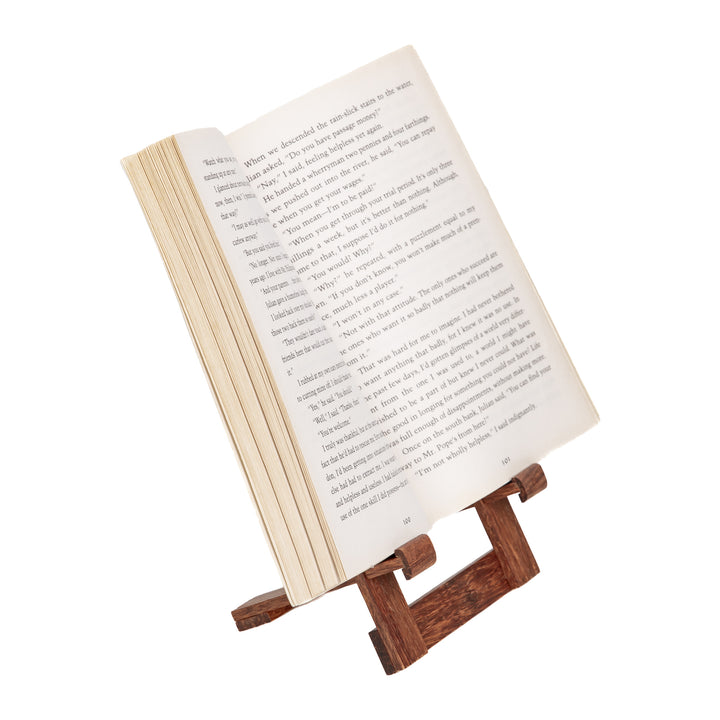 QUVIO Boekenstandaard/Tabletstandaard - Hout - Donkerbruin (6)