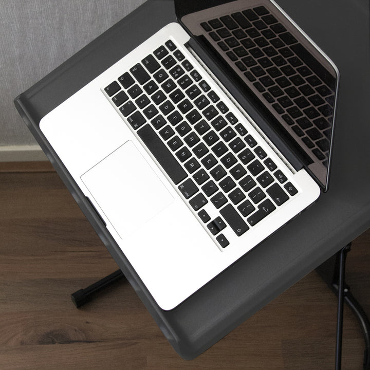 QUVIO Laptop bijzet tafel groot - grijs (3)