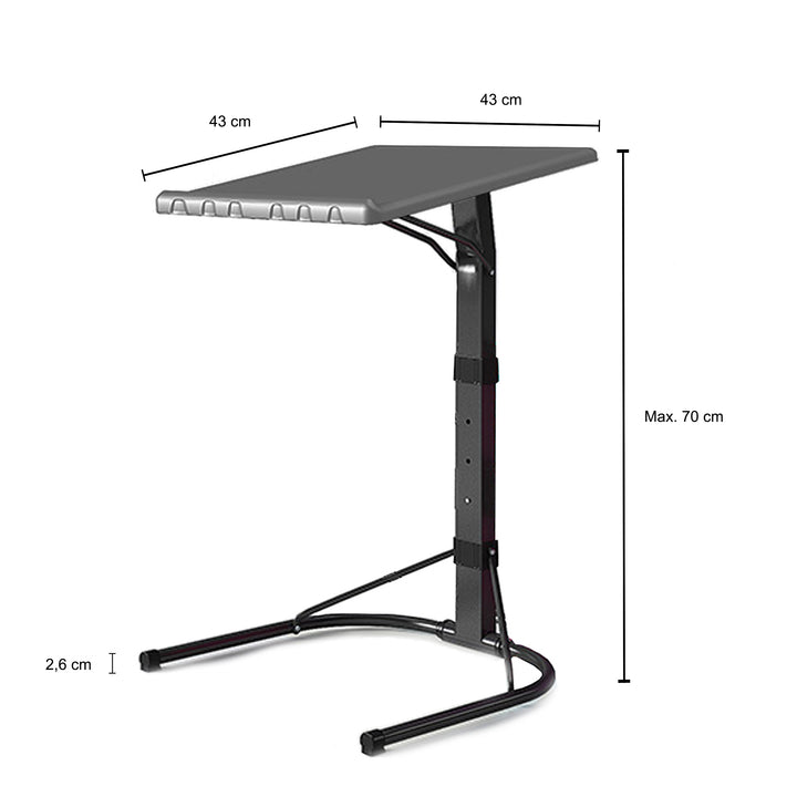 QUVIO Laptop bijzet tafel groot - grijs (2)