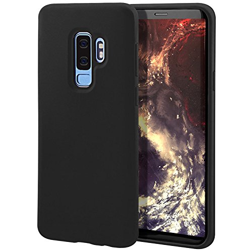 BMAX Liquid silicone case hoesje voor Samsung Galaxy S9 Plus - Zwart