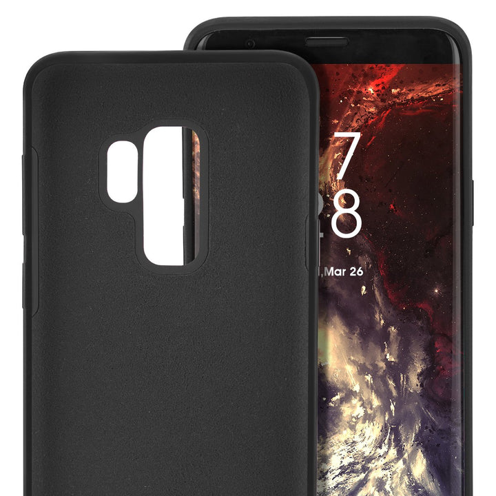 BMAX Liquid silicone case hoesje voor Samsung Galaxy S9 Plus - Zwart (2)