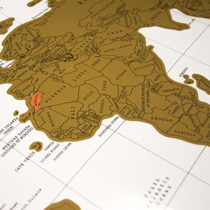 Aretica Wereld Kraskaart (Scratch Map) Wit 88 x 52 cm (1)