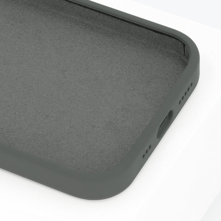 BMAX Liquid silicone case hoesje voor iPhone 14 Pro - Houtskool grijs/Charcoal grey (3)
