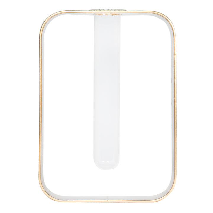 QUVIO Rechthoekig metalen frame met vaasje - Goud (3)