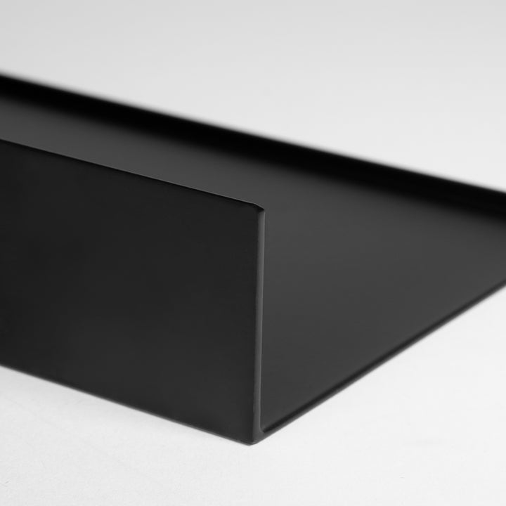 QUVIO Metalen muur plank - Zwart - 60 cm (4)